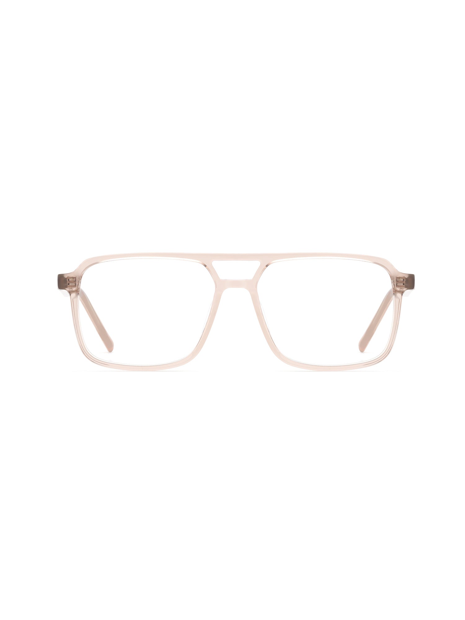 Rechteckige Brille Maribor aus TR90 in Rosé, Frontalansicht