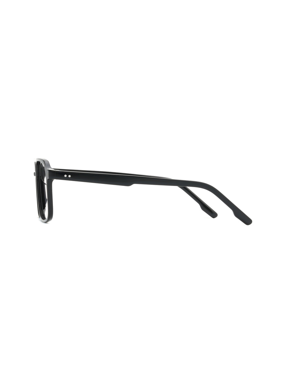 Rechteckige Brille Maribor aus TR90 in Schwarz, Seitenansicht