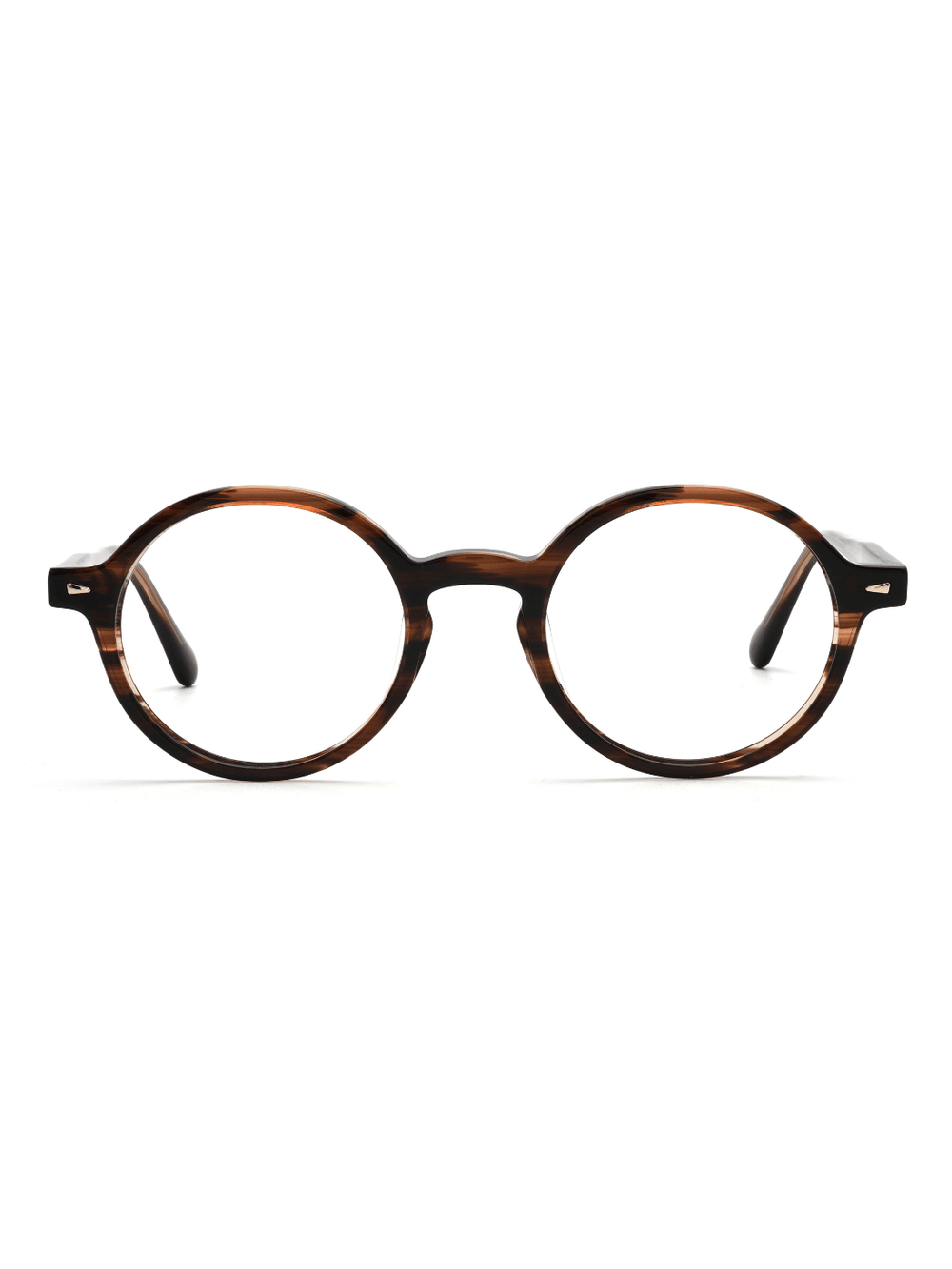 Runde Brille Tallinn aus Acetat in Havana, Frontalansicht