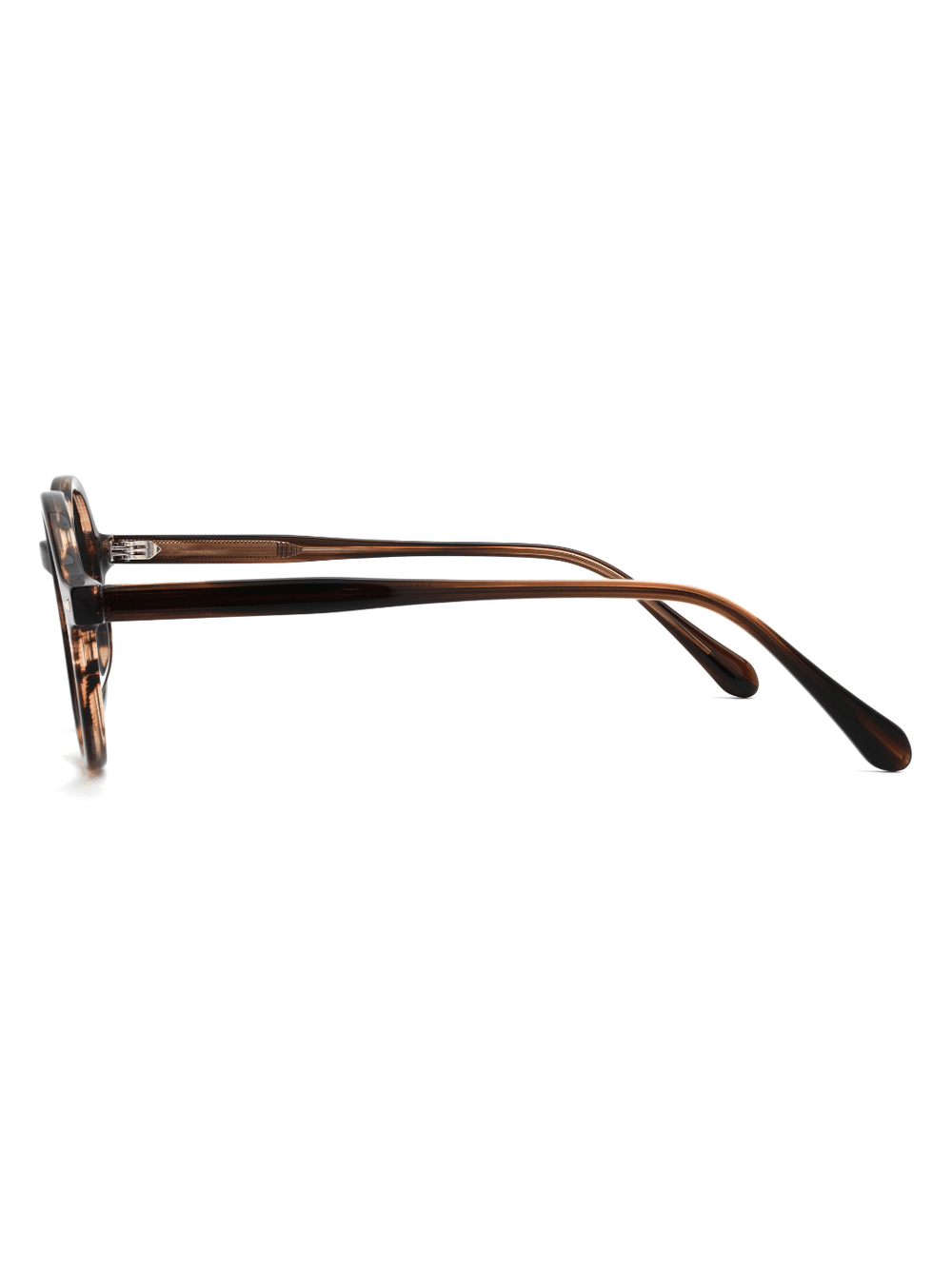 Runde Brille Tallinn aus Acetat in Havana, Seitenansicht