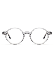 Runde Brille Tallinn aus Acetat in Transparent Grau, Frontalansicht