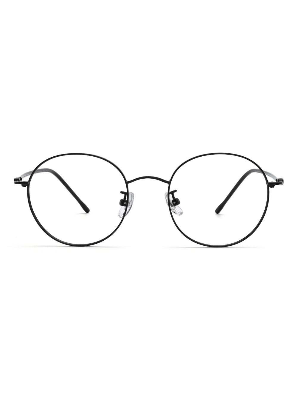 Runde Windsor Brille Aarhus aus TR90 in Schwarz, Frontalansicht