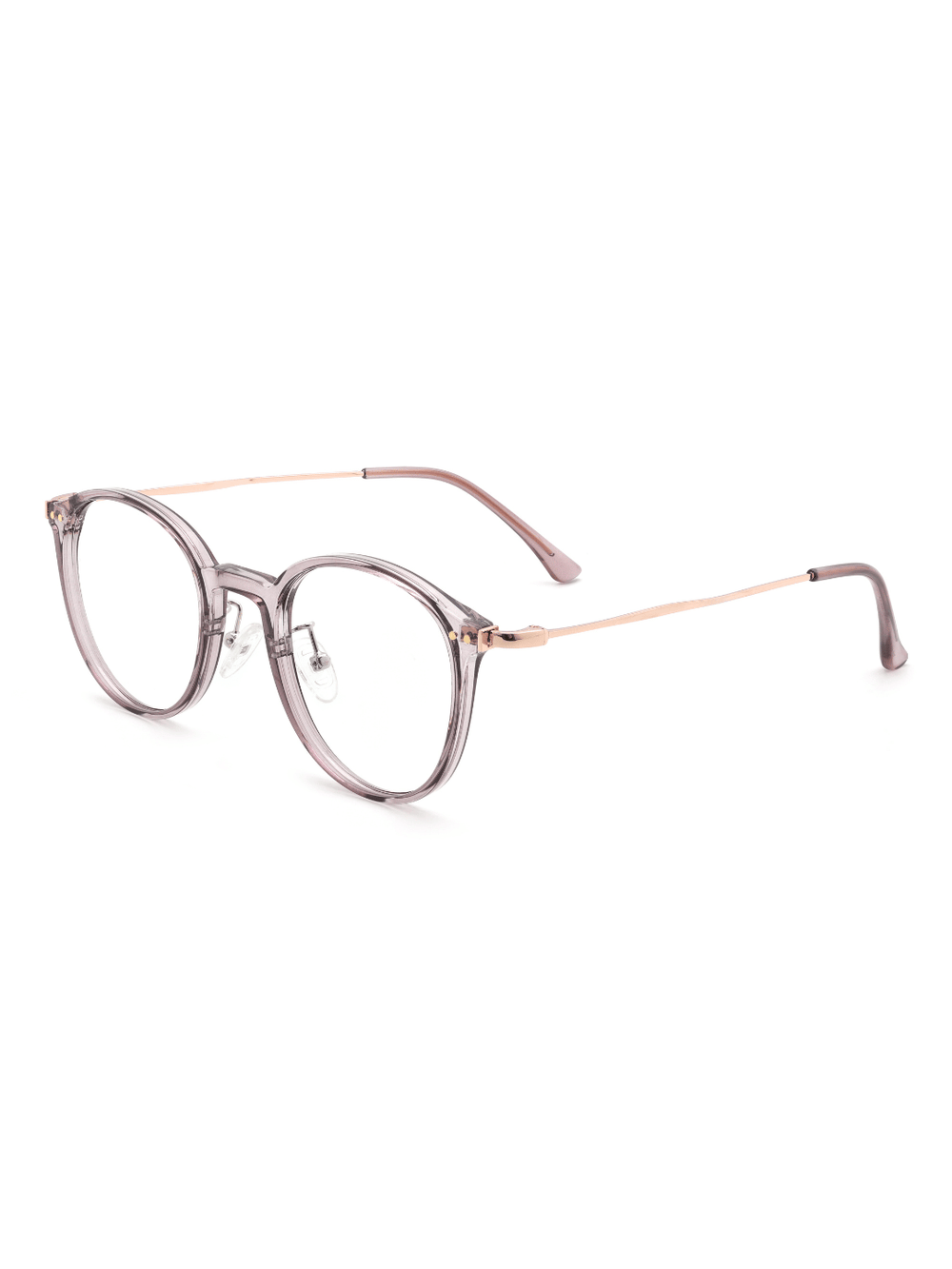 Soft Cat Eye Brille Nice aus TR90 in Flieder, Schrägansicht (45 Grad)