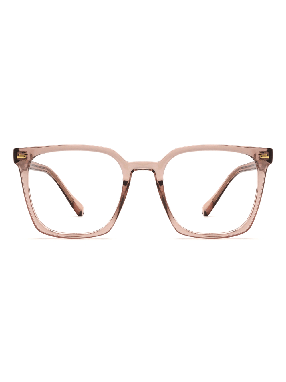 Square Brille Lucerne aus TR90 und Metall in Taupe, Frontalansicht