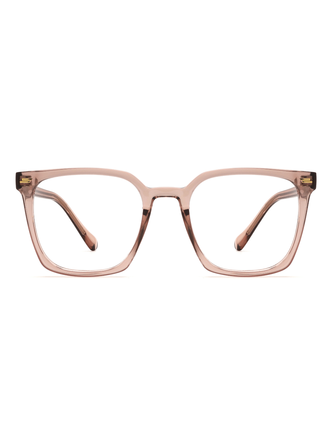 Square Brille Lucerne aus TR90 und Metall in Taupe, Frontalansicht