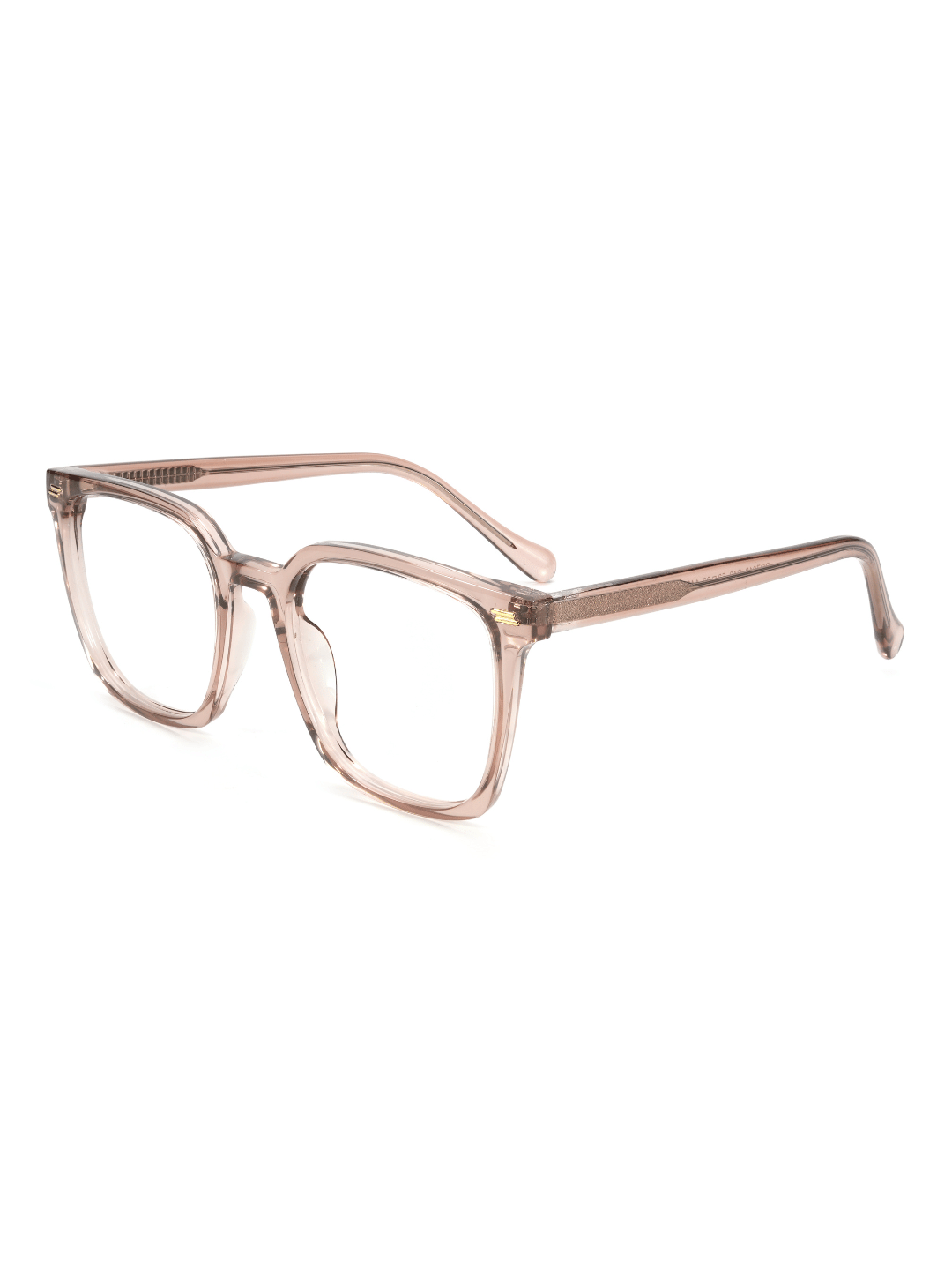 Square Brille Lucerne aus TR90 und Metall in Taupe, Schrägansicht (45 Grad)
