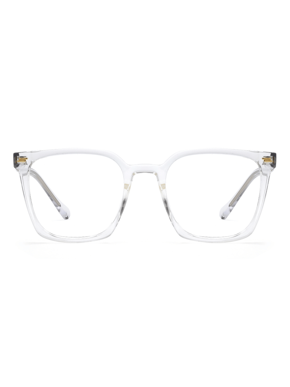 Square Brille Lucerne aus TR90 und Metall in Transparent, Frontalansicht