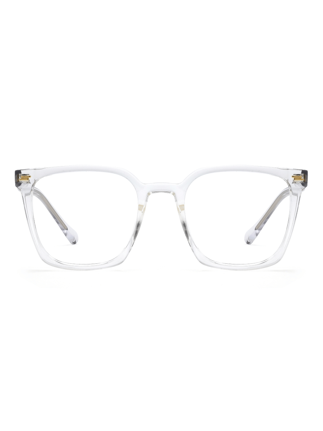 Square Brille Lucerne aus TR90 und Metall in Transparent, Frontalansicht