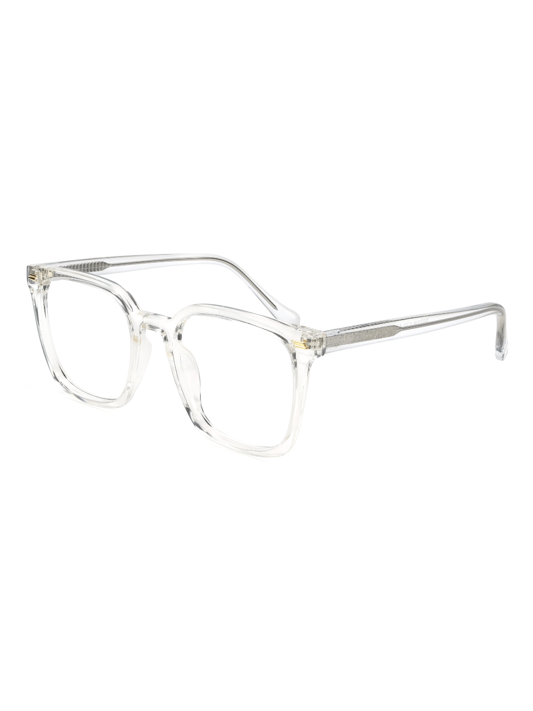 Square Brille Lucerne aus TR90 und Metall in Transparent, Schrägansicht (45 Grad)