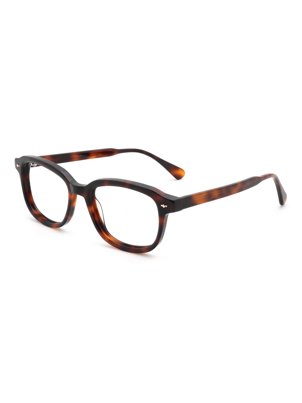 Square Brille Palermo aus Acetat in Havana, Schrägansicht (45 Grad)