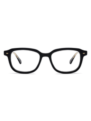 Square Brille Palermo aus Acetat in Schwarz, Frontalansicht