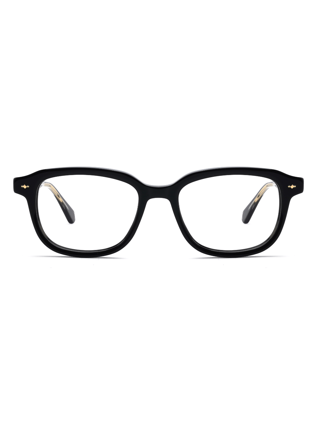 Square Brille Palermo aus Acetat in Schwarz, Frontalansicht