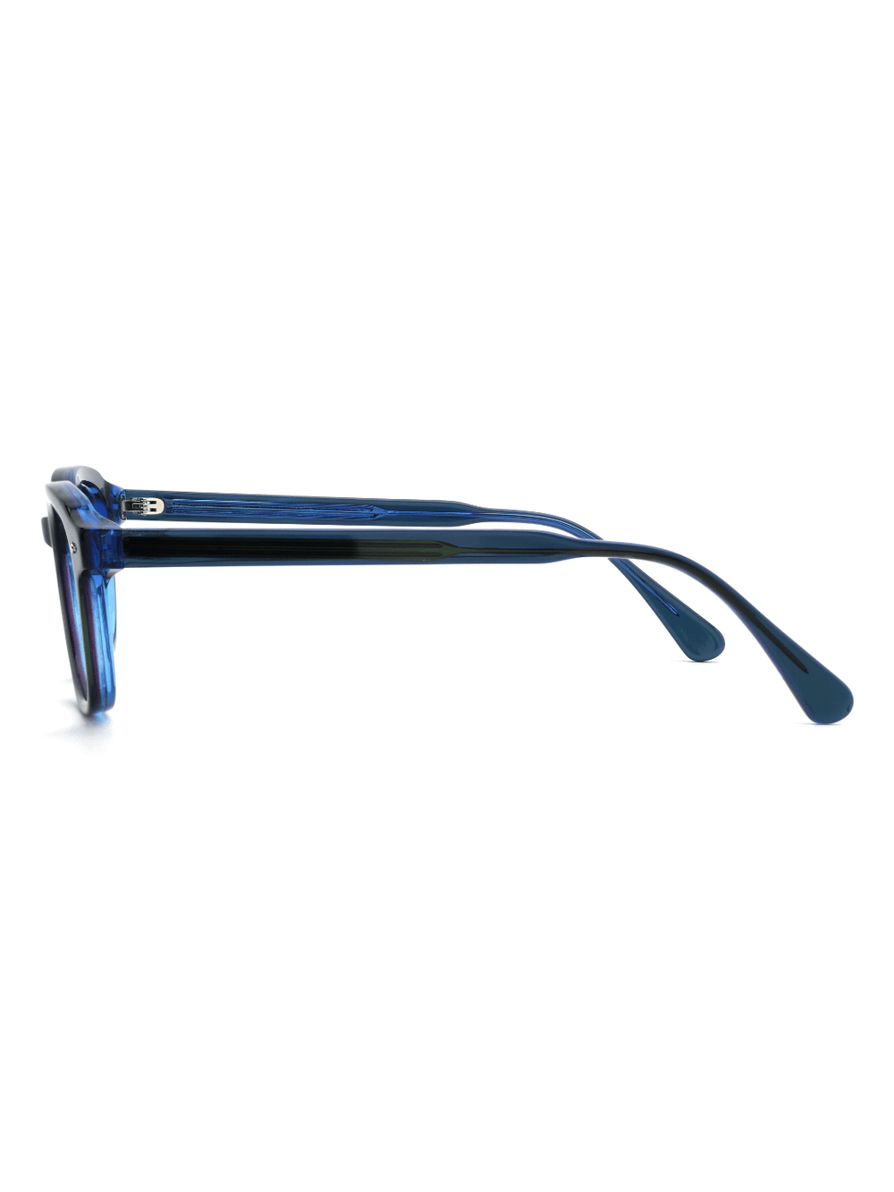 Square Brille Palermo aus Acetat in Transparent Blau, Seitenansicht