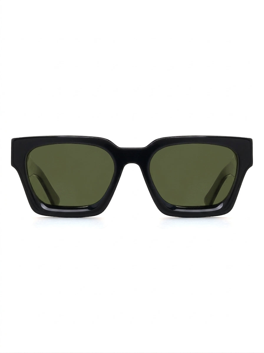Trento Sonnenbrille Midnight Black mit grüner Tönung