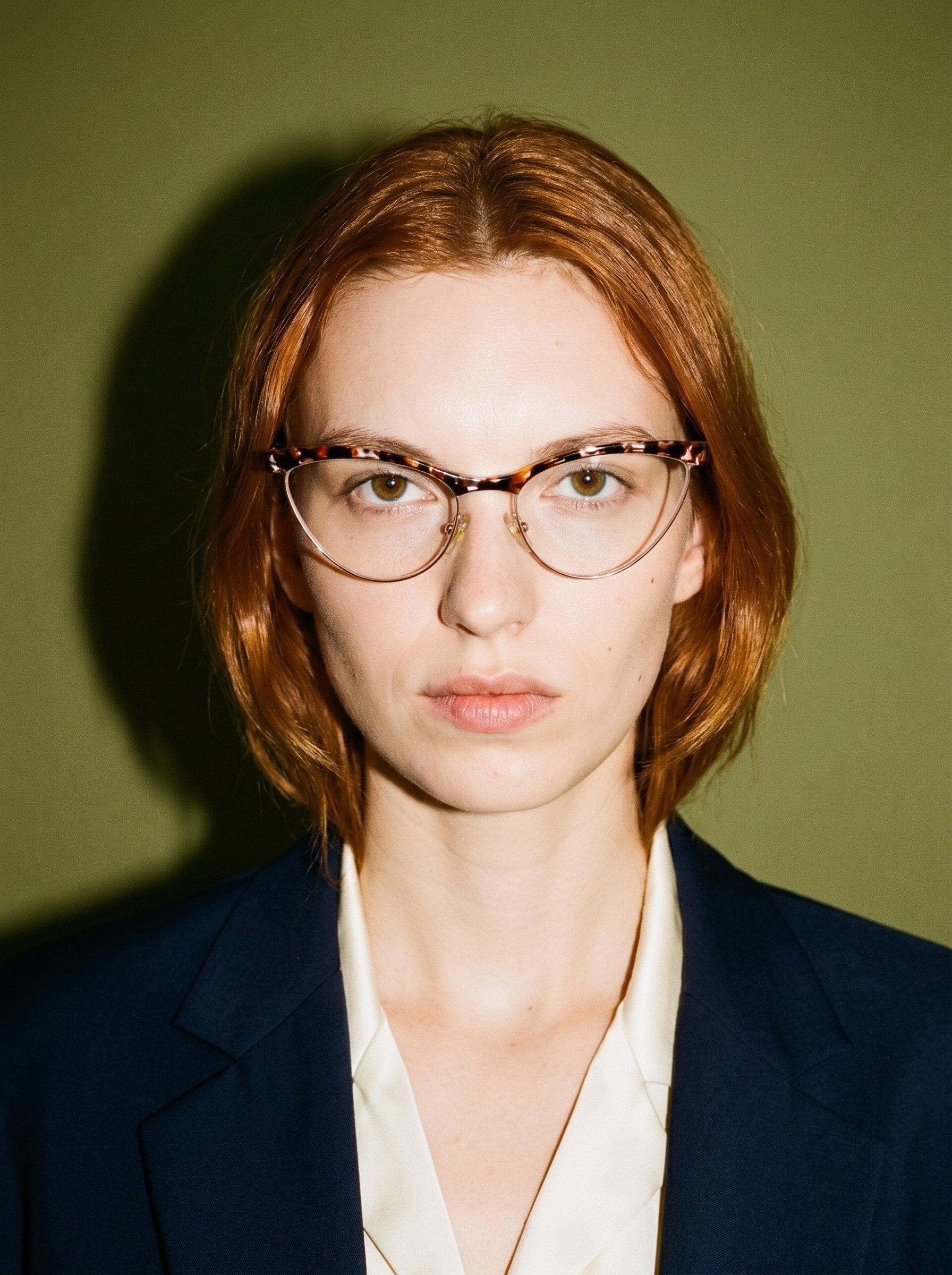 Visiloox Catania Einstärkenbrille in Floral – Cat-Eye Damenbrille aus Metall + TR90, getragen vom Model