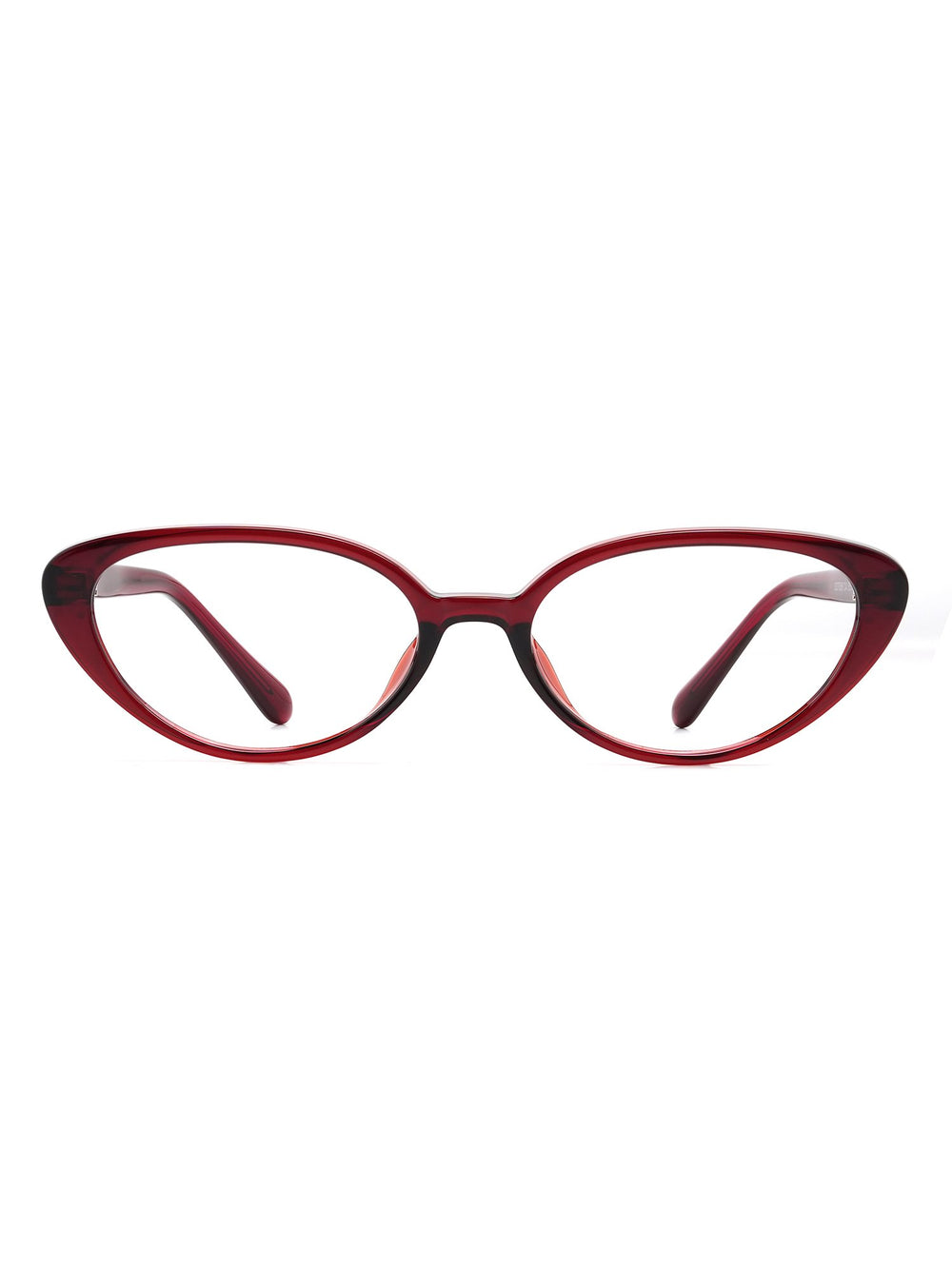 Visiloox Konstanz Einstärkenbrille in Berry – Cat-Eye Damenbrille aus TR90, Frontansicht