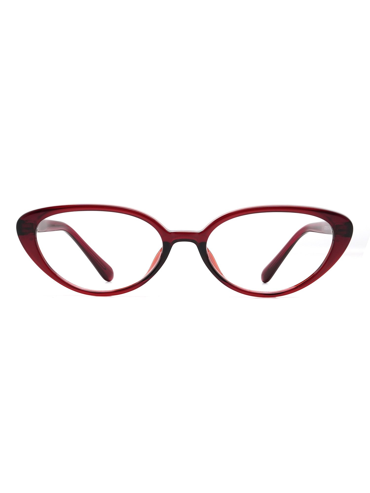 Visiloox Konstanz Einstärkenbrille in Berry – Cat-Eye Damenbrille aus TR90, Frontansicht
