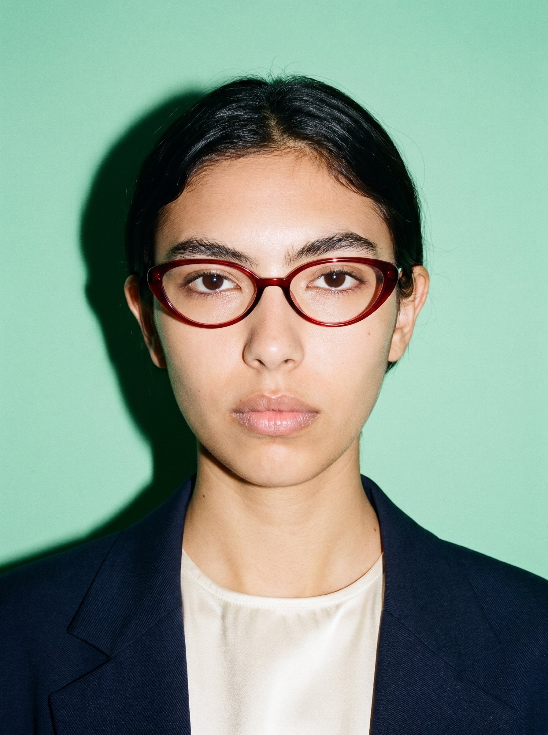 Visiloox Konstanz Einstärkenbrille in Berry – Cat-Eye Damenbrille aus TR90, getragen vom Model
