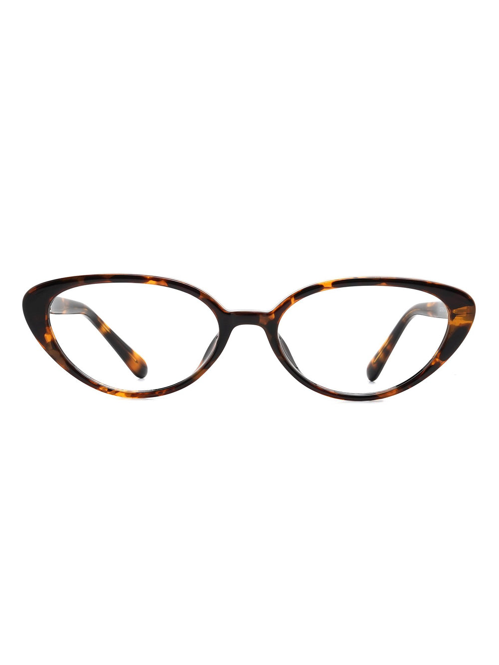 Visiloox Konstanz Einstärkenbrille in Havana Noir – Cat-Eye Damenbrille aus TR90, Frontansicht