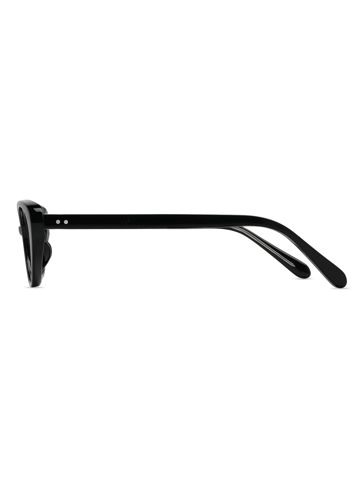 Visiloox Konstanz Einstärkenbrille in Noir – Cat-Eye Damenbrille aus TR90, Seitenansicht mit Bügeldesign