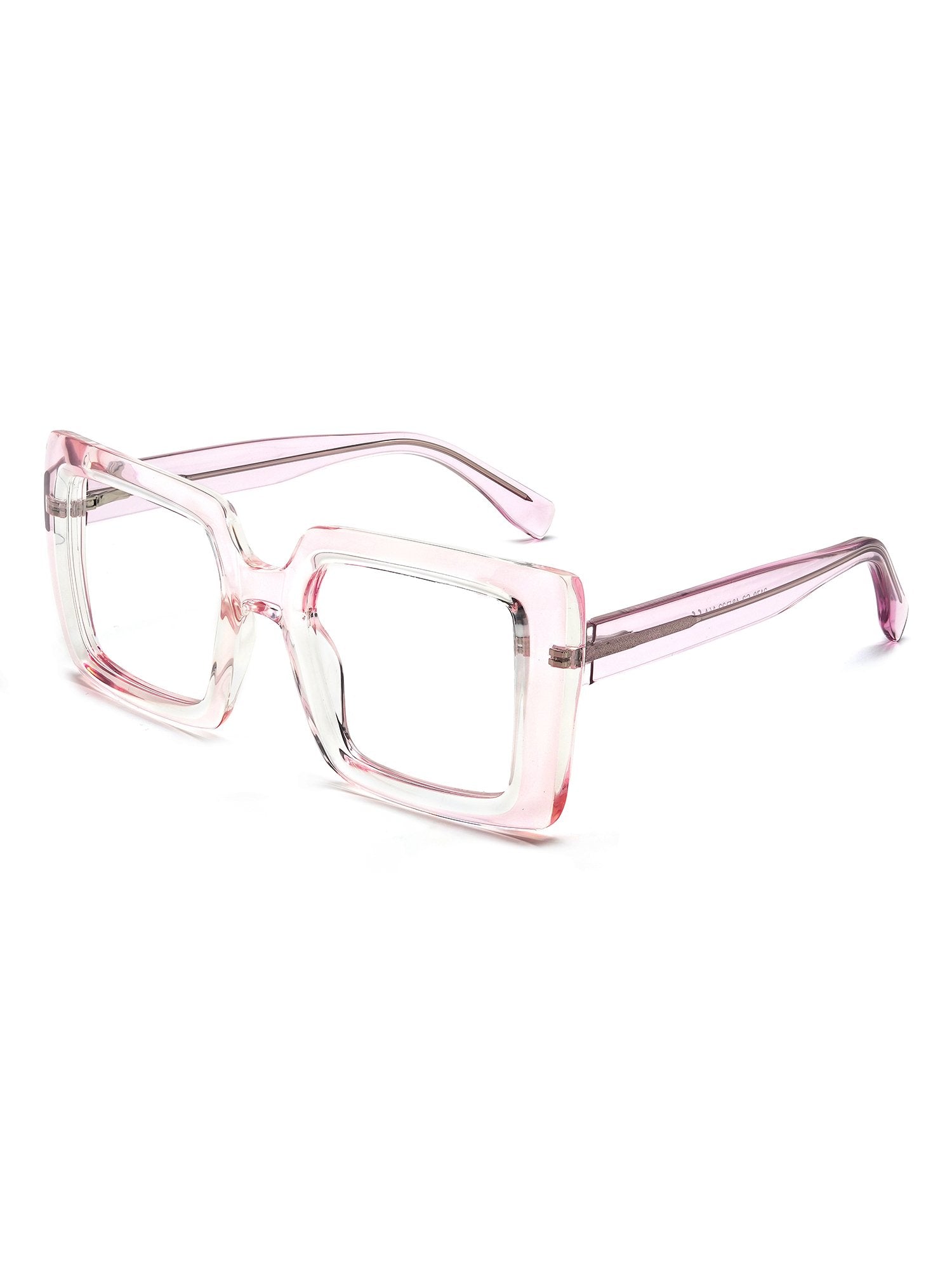 Visiloox Limassol Einstärkenbrille in Rosé – Oversized Square Damenbrille aus TR90, 3/4-Ansicht