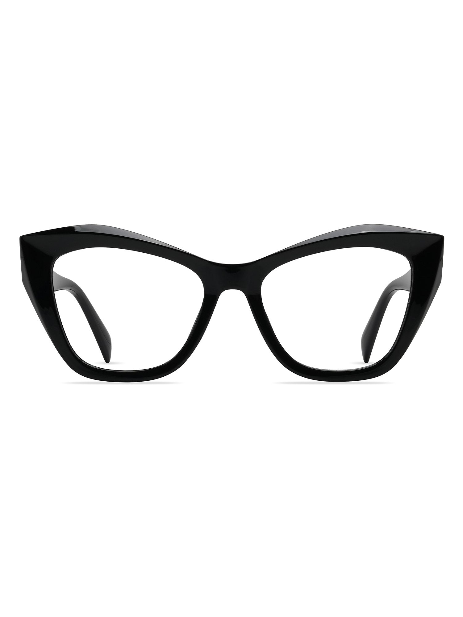 Visiloox Ravenna Einstärkenbrille in Noir – Cat-Eye Damenbrille aus TR90, Frontansicht