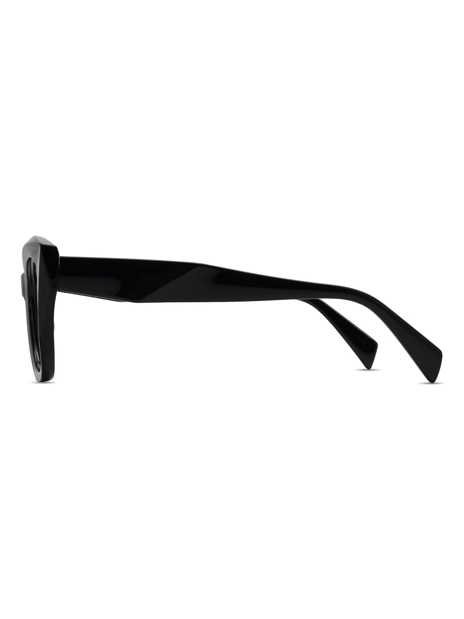 Visiloox Ravenna Einstärkenbrille in Noir – Cat-Eye Damenbrille aus TR90, Seitenansicht mit Bügeldesign