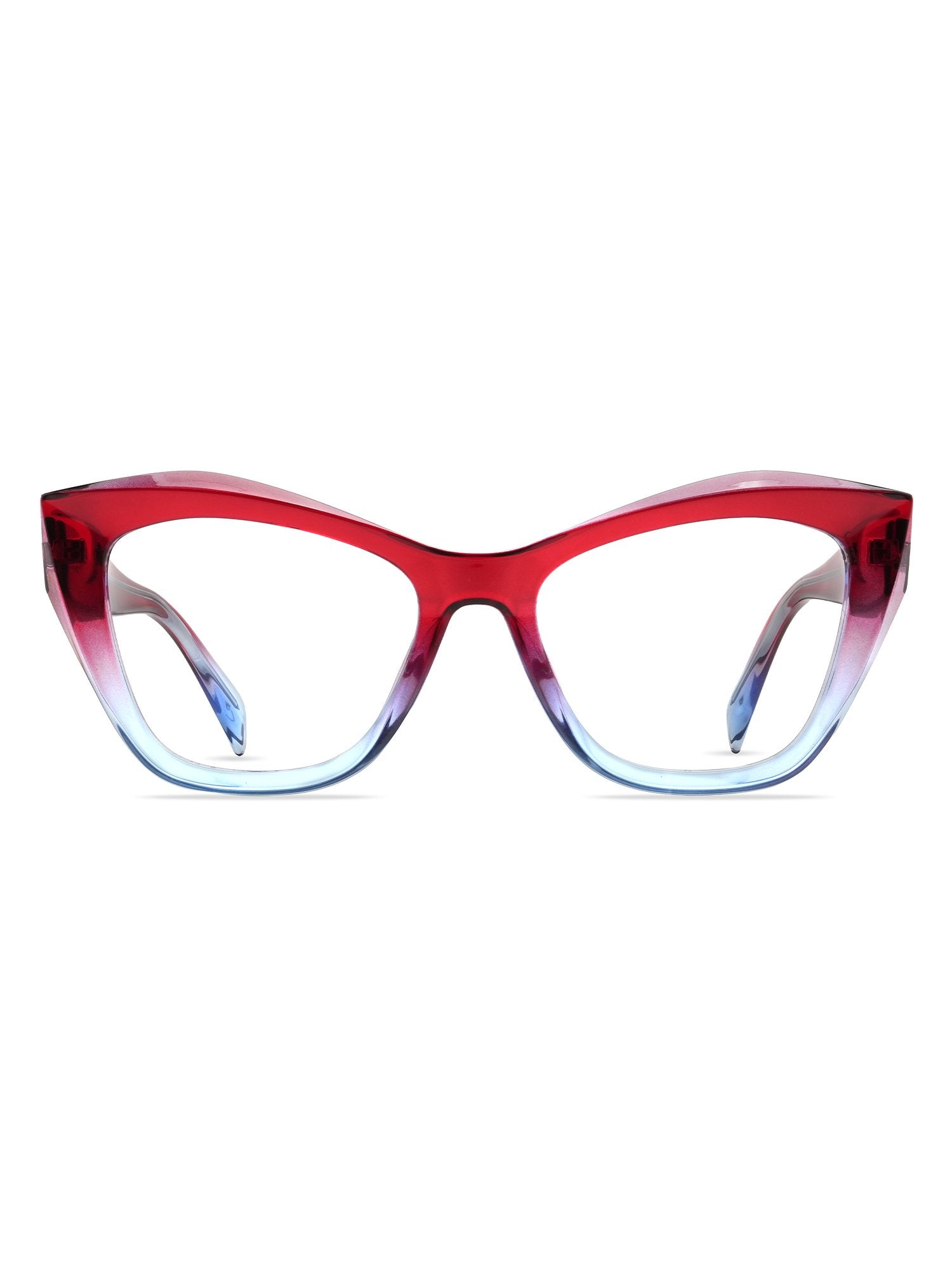 Visiloox Ravenna Einstärkenbrille in Rosé Rubin – Cat-Eye Damenbrille aus TR90, Frontansicht