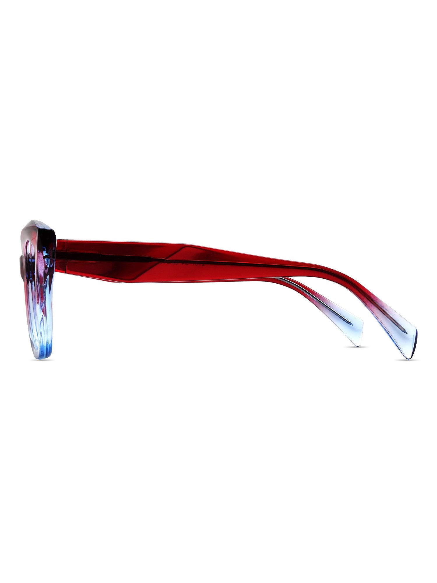 Visiloox Ravenna Einstärkenbrille in Rosé Rubin – Cat-Eye Damenbrille aus TR90, Seitenansicht mit Bügeldesign