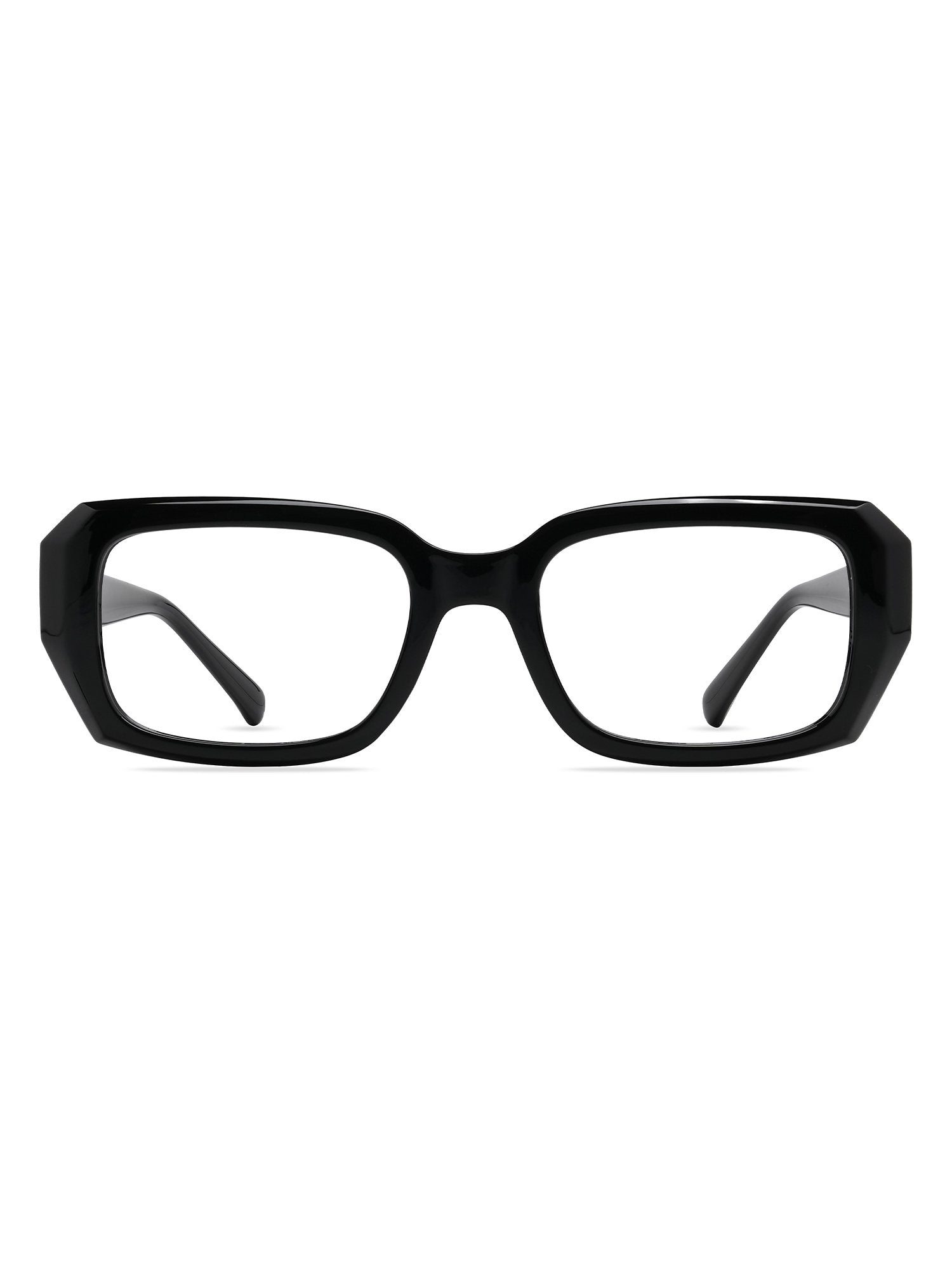 Visiloox Sansibar Einstärkenbrille in Noir – Square Damenbrille aus TR90, Frontansicht