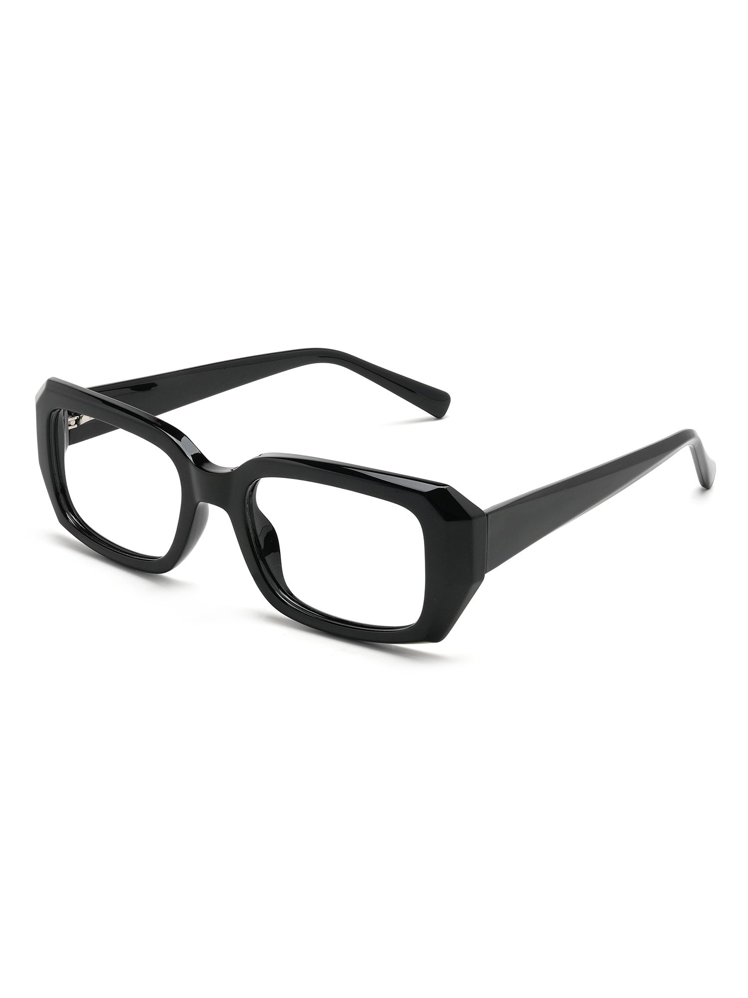Visiloox Sansibar Einstärkenbrille in Noir – Square Damenbrille aus TR90, 3/4-Ansicht