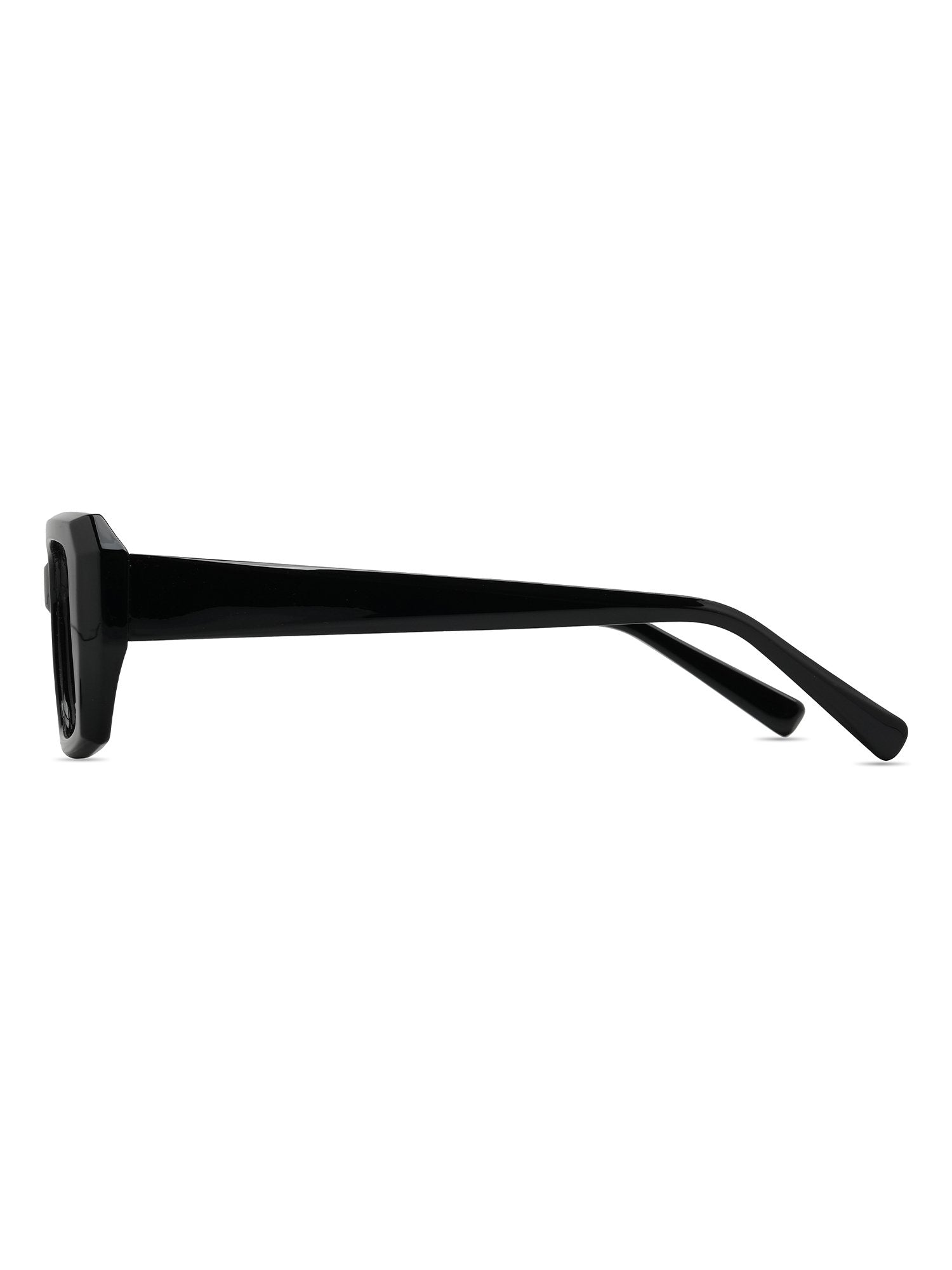 Visiloox Sansibar Einstärkenbrille in Noir – Square Damenbrille aus TR90, Seitenansicht mit Bügeldesign