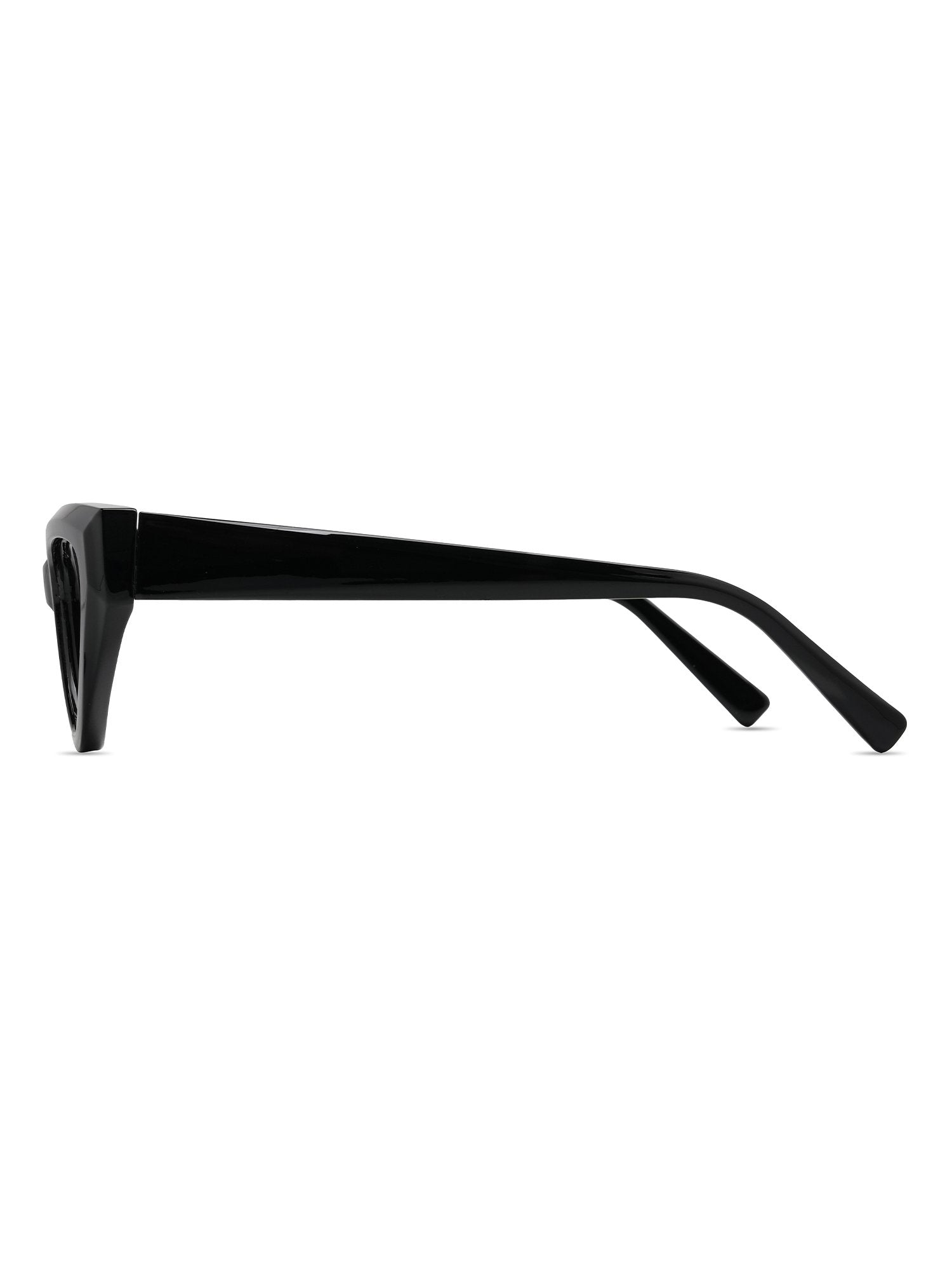 Visiloox Stavanger Einstärkenbrille in Noir – Sharp Cat-Eye Damenbrille aus TR90, Seitenansicht mit Bügeldesign