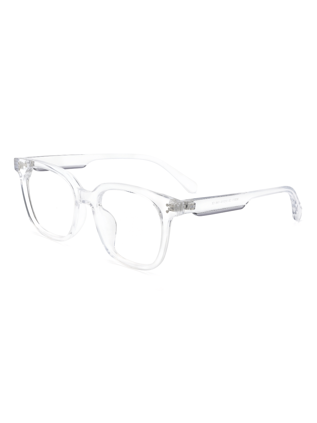 Wayfarer Brille Basel aus TR90 in Transparent, Schrägansicht (45 Grad)